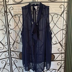 NEVER WORN Andeawy Navy Sheer Tank